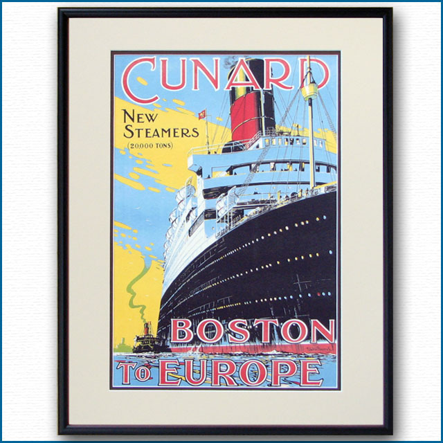 キュナードライン CUNARD BOSTON TO EUROPE:四方海話 巻弐:ポスター販売・Ocean-Note