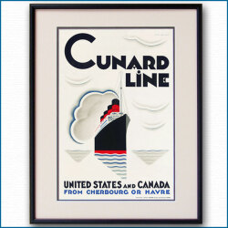 キュナードの客船ポスター CUNARD LINE：四方海話：ポスター販売・Ocean-Note