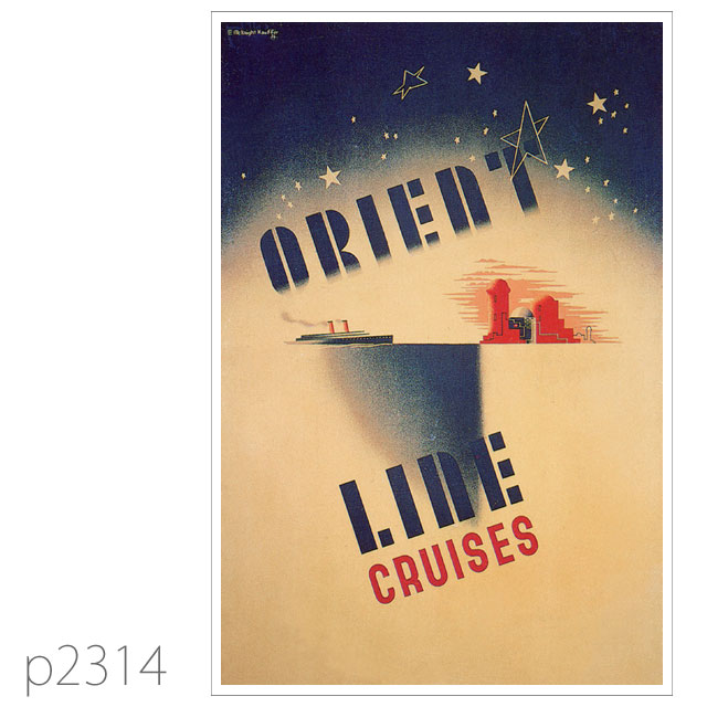 オリエントライン・客船オラマ級のポスター ポストカード