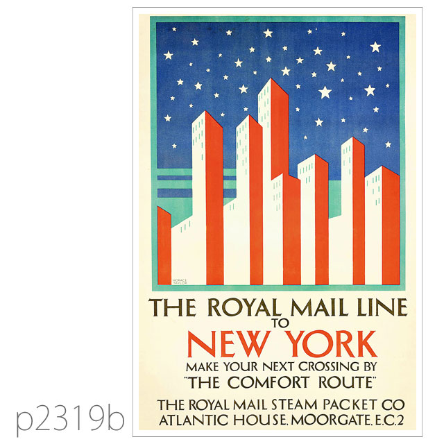 ロイヤルメールライン・客船オハイオのポスター ポストカード