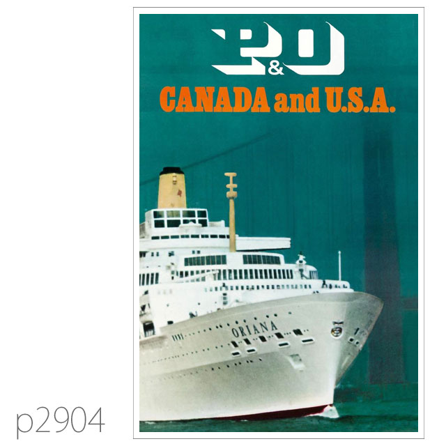P&O・客船オリアナのポスター ポストカード