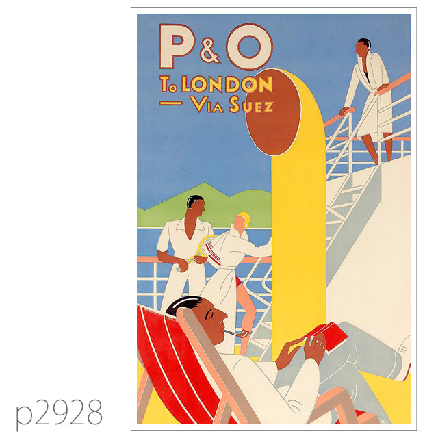 P&O・ストラス級客船のポスター ポストカード